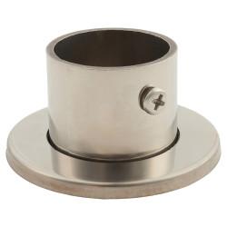 Rothley 32mm Tube Hanging Rail End Socket - Polished Stainless Steel