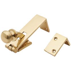 Counter Flap Catch - 84 x 22.5mm - Polished Brass