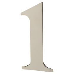 Rutland Frontier Collection 75mm Concealed Self Adhesive Door Numeral - 1 - Polished Nickel