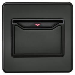 Knightsbridge 32A 1 Gang Screwless Flat Plate Key Card Switch - Anthracite