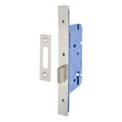 Altro Architectural DIN Euro Deadlock - 85mm Case - 60mm Backset - Satin Stainless Steel