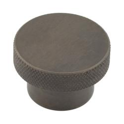 Hoxton by Frelan Wenlock Knurled Round Cabinet Knob - 40mm Diameter - Dark Bronze