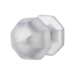 Altro Satin Chrome Octagonal Centre Door Knob - 64mm Rose Diameter