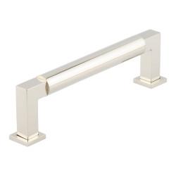 Burlington by Frelan Westminster 17.5mm D-Bar Cabinet Pull Handle - 128mm c/c - Polished Nickel