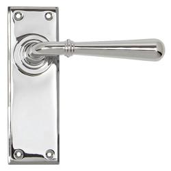 From The Anvil Polished Chrome Latch Door Handles - Newbury Range - 152 x 50mm