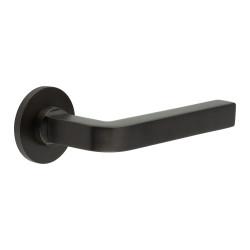 CRES by Frelan Dark Bronze Fixed Dead Door Handles on Round Rose - CR-104 Range