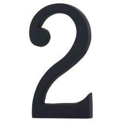 Heritage Brass 76mm Concealed Screw Fix Door Numeral - 2 - Matt Black
