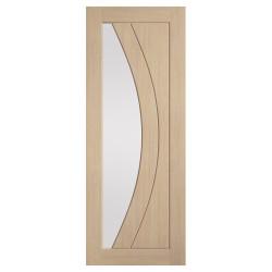 LPD Girona 1 Light Clear Glazed Unfinished Solid Internal Door - 1981 x 762 x 35mm - Oak