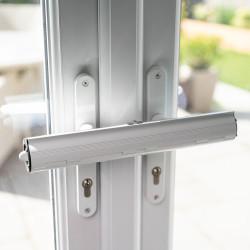 Altro Patio/French No Drill Double Door Handle Security Lock - 335 x 51mm - White