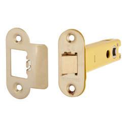 Altro Heavy Duty Bolt Through Tubular Latch - 103mm Case - 82mm Backset - Radius - PVD Brass
