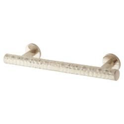 Hampstead Kendal 10.5mm Hammered T-Bar Cabinet Pull Handle - 96mm Centres - Satin Nickel