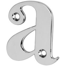 55mm Screw Fix Door Letter - a - Bright Chrome