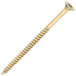 SiDAX General Purpose Pozi Countersunk Wood Screws - 6.0 x 100mm - Yellow Zinc - Pack of 100