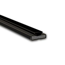 Pyroplex Fire & Smoke Intumescent Strip - FD60 - 20 x 4 x 2100mm with Brush - Black - Pack of 10