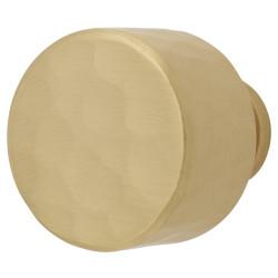 Alexander & Wilks Leila Hammered Round Cabinet Knob - 30mm Diameter - Satin Brass