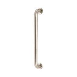Hampstead 316 Satin Stainless Steel 25mm D-Bar Door Pull Handle on Rose - Bolt Fix - 450mm Centres