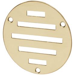 Hampstead Circular Slotted Vent - 76mm - 900mm² Free Air Flow - Polished Brass