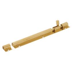 Altro Polished Brass Straight Barrel Bolt - 150 x 25mm