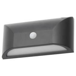 Forum Coast Poole 5W LED Outdoor Down Wall Light with PIR - IP65 - 4000K Cool White - Black
