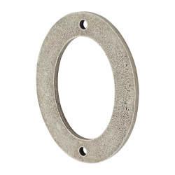 Finesse 76mm Screw Fix Door Numeral - 0 - Pewter