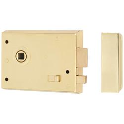 Altro Rim Lock with Snib - 105 x 80mm - Brass