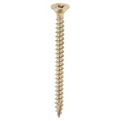 TIMCO Classic Pozi Countersunk Wood Screws - 4.0 x 50mm - Yellow Zinc - Pack of 200