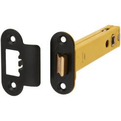 Altro Heavy Duty Bolt Through Tubular Latch - 128mm Case - 107mm Backset - Radius - Matt Black