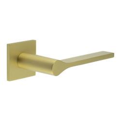 CRES by Frelan Satin Brass Unsprung Fire Rated Door Handles on Square rose - CR-105 Range