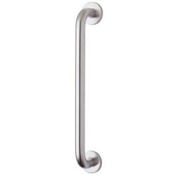 Touchpoint Satin Stainless Steel 19mm D-Bar Door Pull Handle on Rose - Screw Fix - 225mm Centres