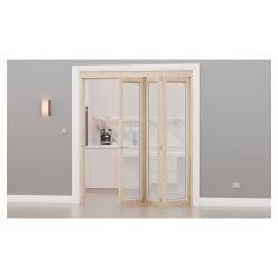 Brio Interfold 35F Bi-Folding Door Kit - 2 x 2500mm Tracks - 6 Door - Satin Stainless Steel