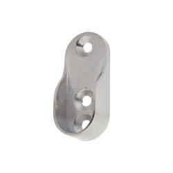 Rothley 30 x 15mm Oval Tube Hanging Rail End Socket - Polished Chrome - Pack of 10