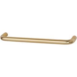 Touchpoint 10mm D-Bar Cabinet Pull Handle - 96mm Centres - Polished Brass