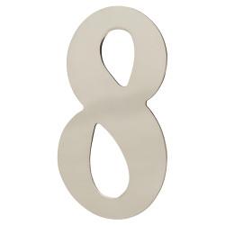 Rutland Frontier Collection 75mm Concealed Self Adhesive Door Numeral - 8 - Polished Nickel