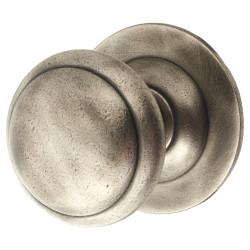 Olde Forge Antique Pewter Round Centre Door Knob - 85mm Rose Diameter