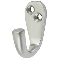 Hampstead Solid Brass Single Coat Hook - 43 x 17mm - Satin Chrome