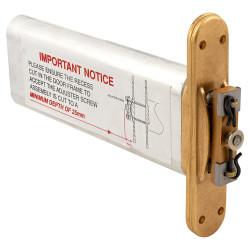 Perkomatic R85 Hydraulic Concealed Chain Door Closer - Radius Plate - Polished Brass