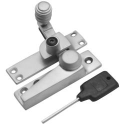 Altro London Beehive Pattern Quadrant Arm Locking Sash Window Fastener - 65 x 20mm - Satin Chrome