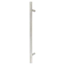 Hampstead Satin Stainless Steel 23mm Knurled T-Bar Door Pull Handle - Bolt Fix - 450mm Centres
