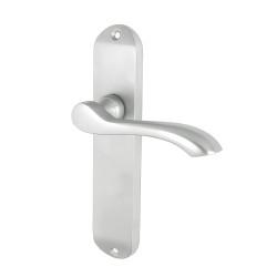 Touchpoint Satin Chrome Scroll Latch Door Handles Pack - Ancona Range