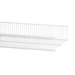 elfa Top Track System - Click In Ventilated Wire Basket Shelf - 607 x 337mm - White