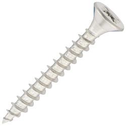 SiDAX Pozi Countersunk Wood Screws - 5.0 x 40mm - A2 Stainless Steel - Pack of 200