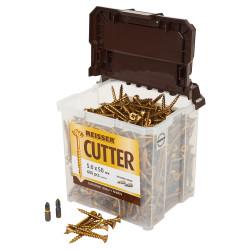 Reisser Cutter Pozi Countersunk Wood Screws Tub - 5.0 x 50mm - Yellow Zinc - Pack of 600