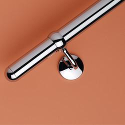 Rothley 40mm Handrail System - Pair Domed End Caps - Polished Chrome