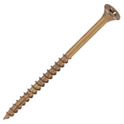 Reisser Cutter Pozi Countersunk Wood Screws - 5.0 x 90mm - Yellow Zinc - Pack of 200
