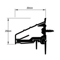 Sealmaster Watershed Seal - 1000mm Length - WAS Weatherboard - Inward/Outward Opening Doors - Silver