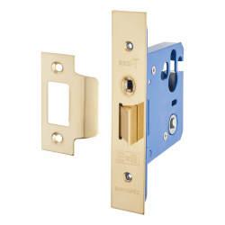 Altro Architectural Mortice Nightlatch - 76mm Case - 57mm Backset - PVD Brass