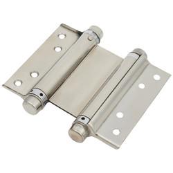 Double Action Self Closing Spring Hinge - 102mm Length - Polished Stainless Steel - Pair
