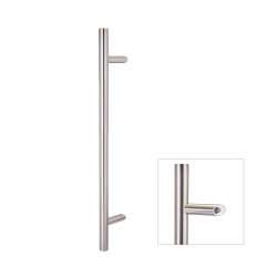 Altro Satin Stainless Steel 25mm Guardsman Cranked T-Bar Door Pull Handle - Bolt Fix - 1000mm c/c