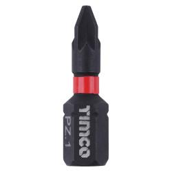 TIMCO X6 Impact Driver Bits - Pozi - PZ1 - 25mm Length - Pack of 10