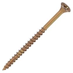 Reisser Cutter Pozi Countersunk Wood Screws - 6.0 x 60mm - Yellow Zinc - Pack of 100